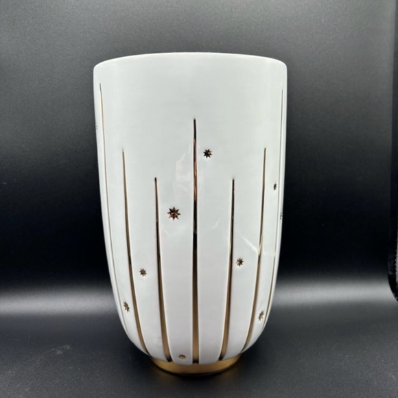 L'Objet Other - L'Objet White and Gold Star-Patterned Vase